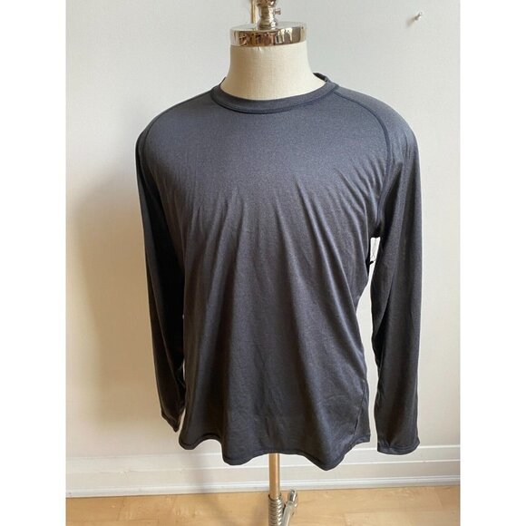 ZELLA BNWOT Men Performance Long Sleeve Shirt Black Activewear - Picture 2 of 6